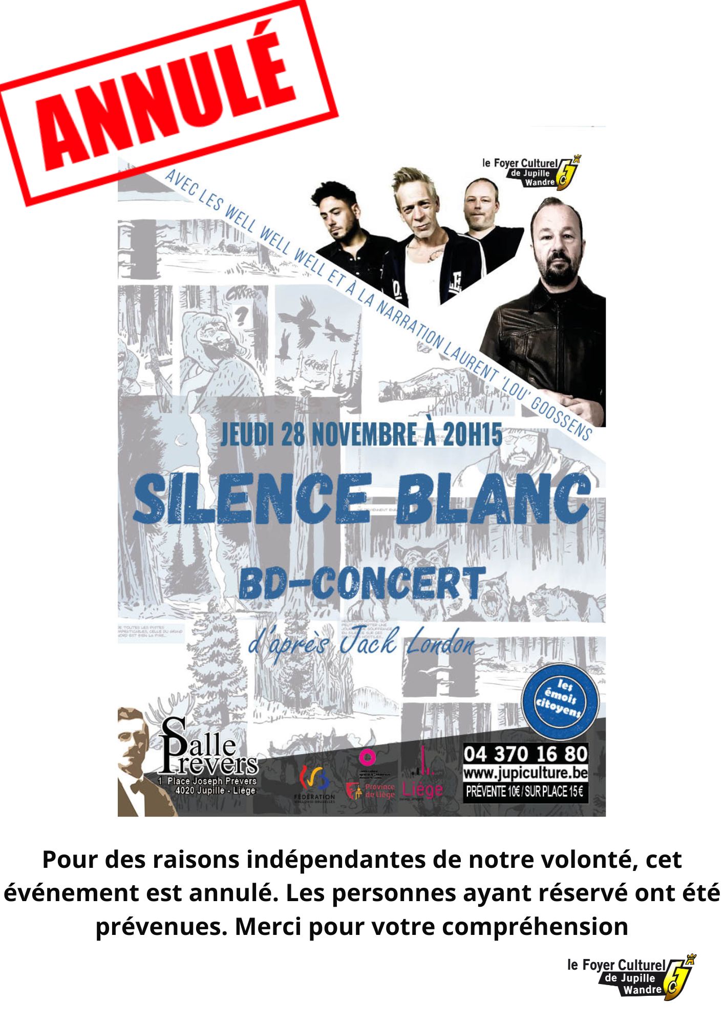 silence blanc annulé