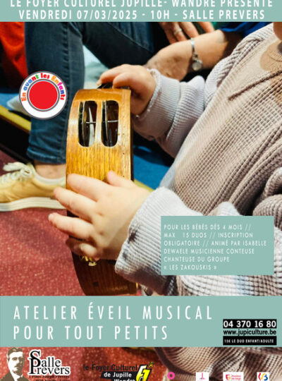 ATELIER ÉVEIL MUSICAL POUR TOUT PETITS