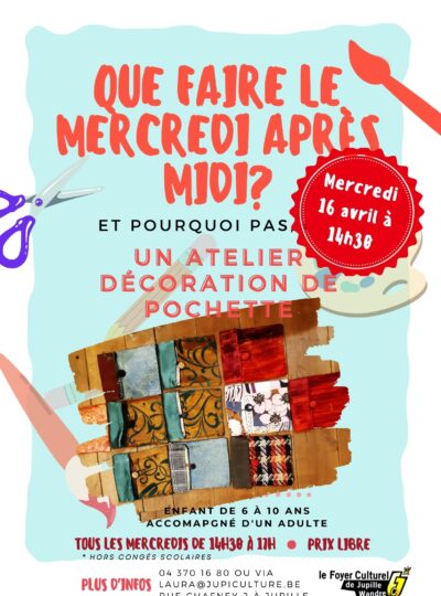 Atelier créatif mercredi 16 avril