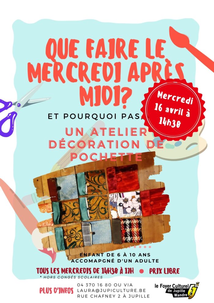 Atelier créatif mercredi 16 avril